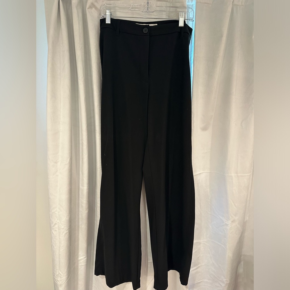 Black bershka straight leg trouser
